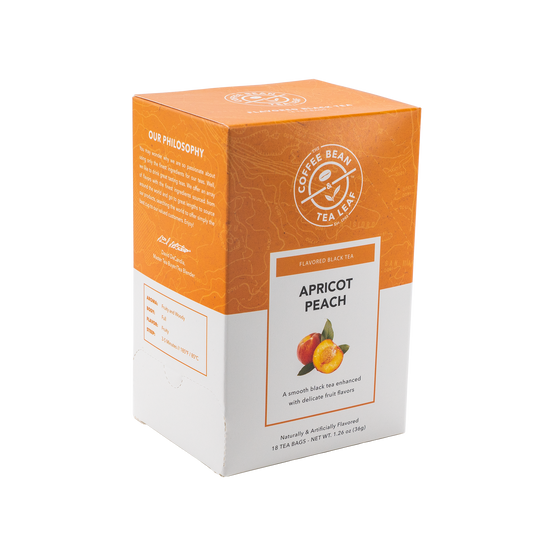 box of CBTL Apricot Peach Tea Bags