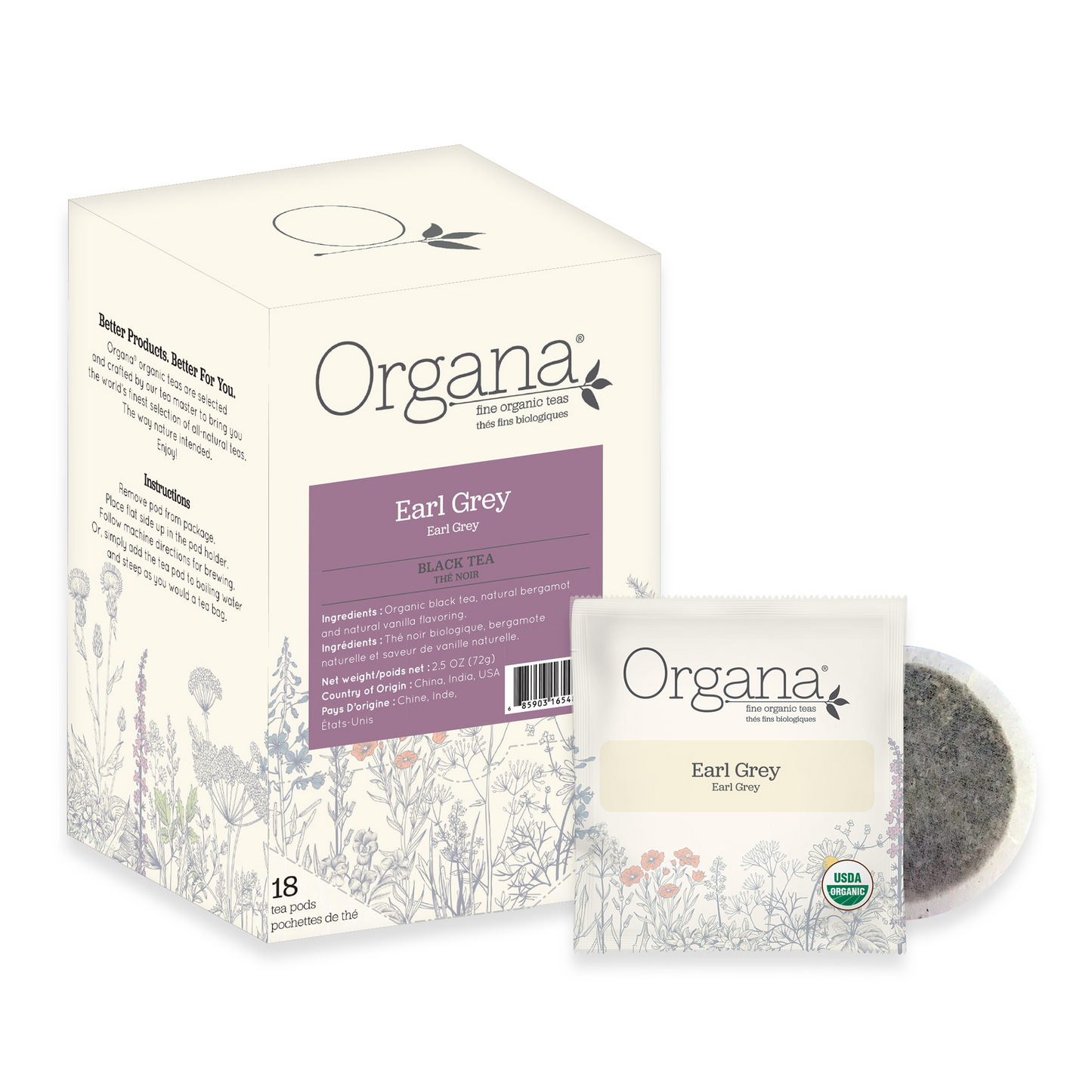 Organa Earl Grey Organic Tea Pods
