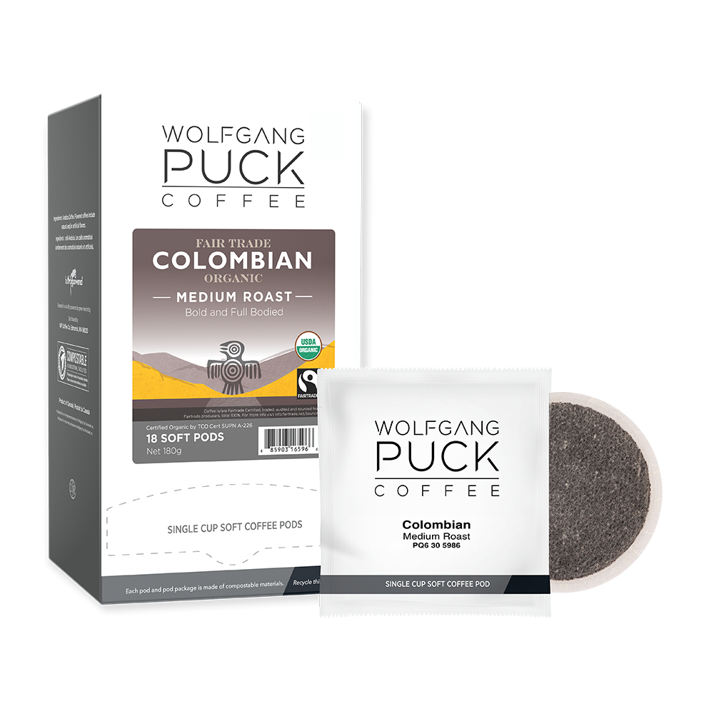 Wolfgang Puck Organic Colombian Coffee Soft Pods